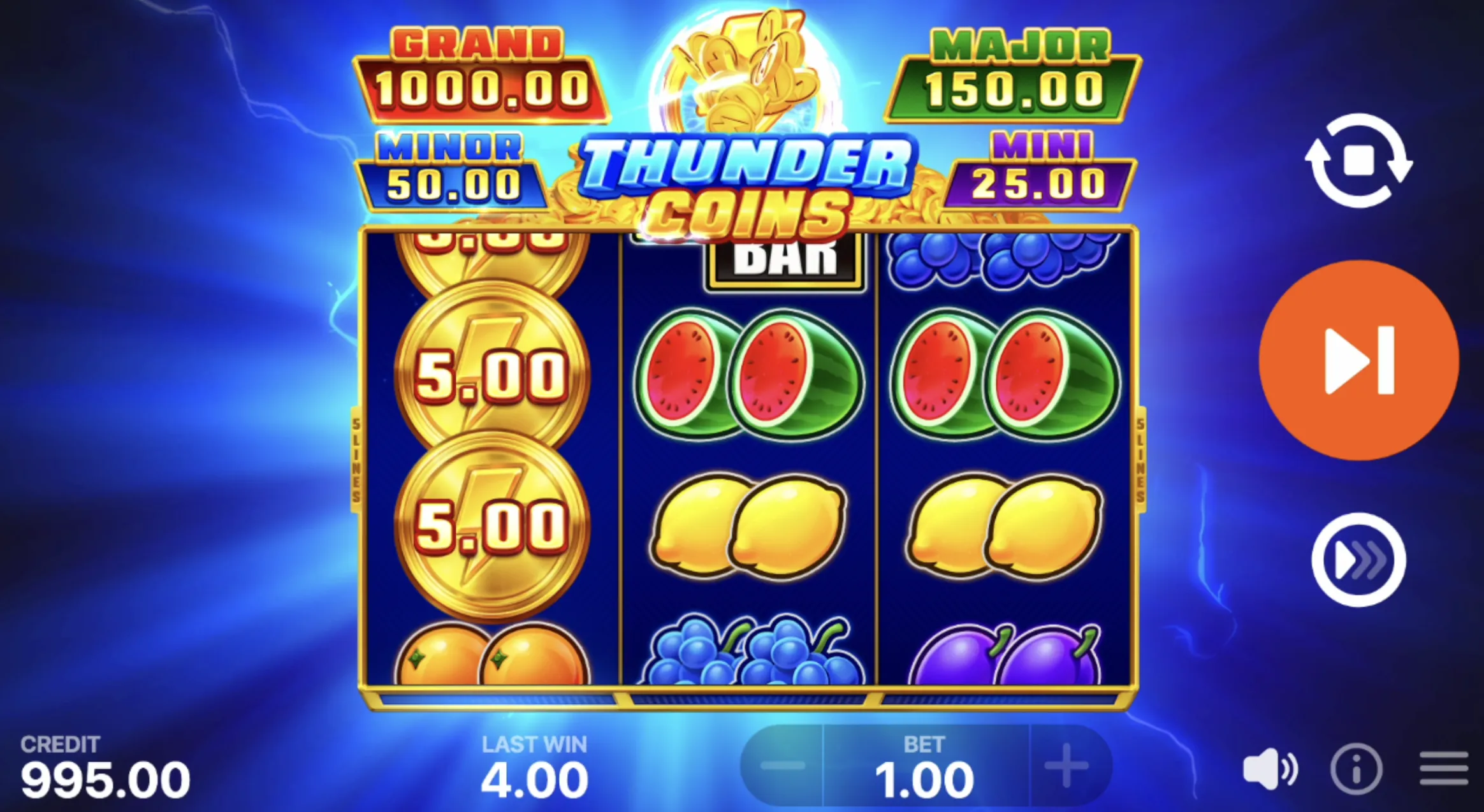 Thunder Coins: Hold and Win demo
